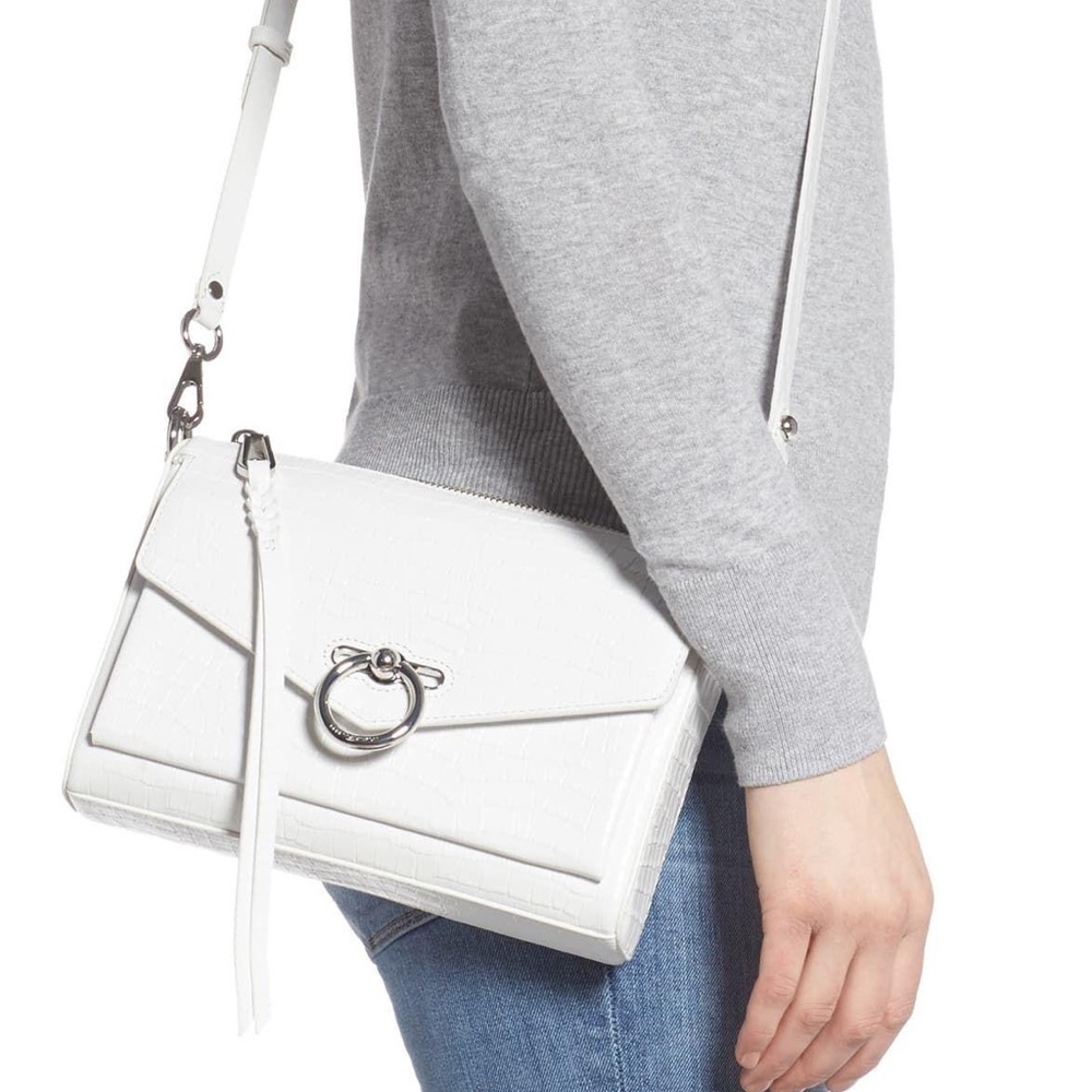 Rebecca Minkoff Jean MAC Croc Embossed Crossbody Bag